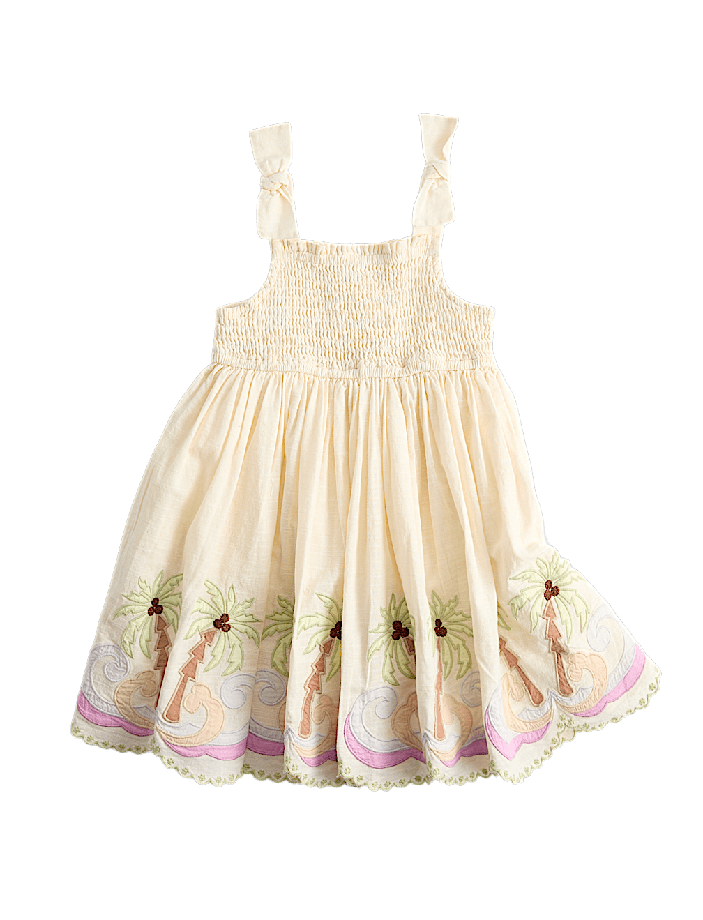 Pure Cotton Palm Tree Sleeveless Dress (2-10 Yrs)