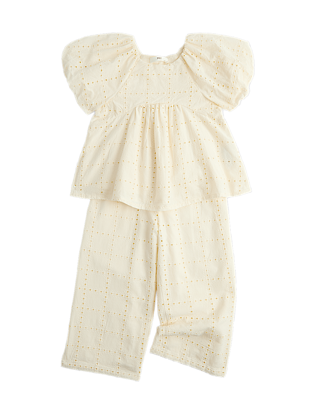 2 Piece Pure Cotton Shirred Trouser Outfit (2-10 Years)