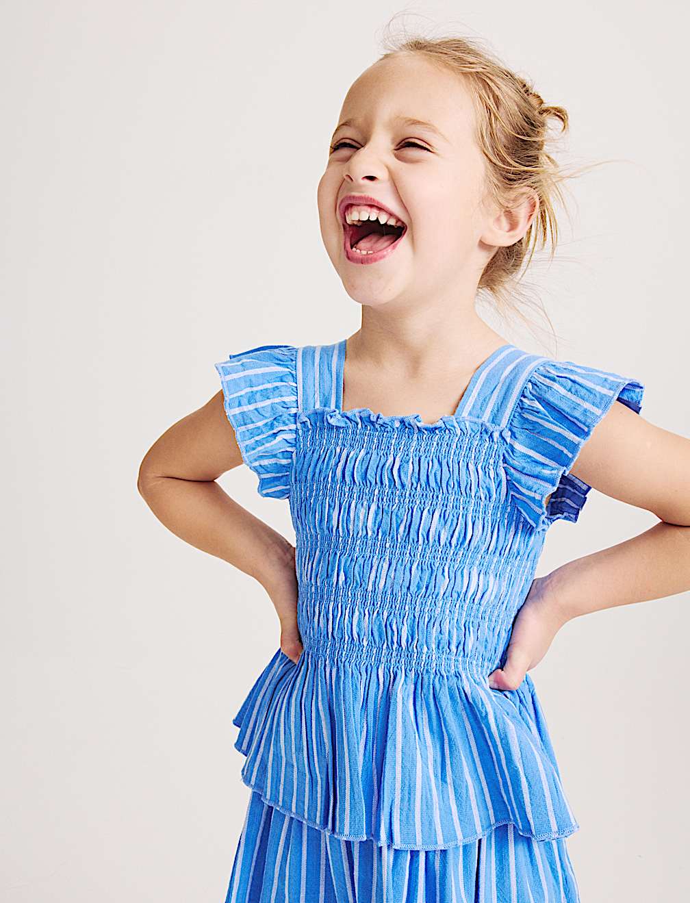 2 Piece Pure Cotton Shirred Outfit (2-8 Yrs)