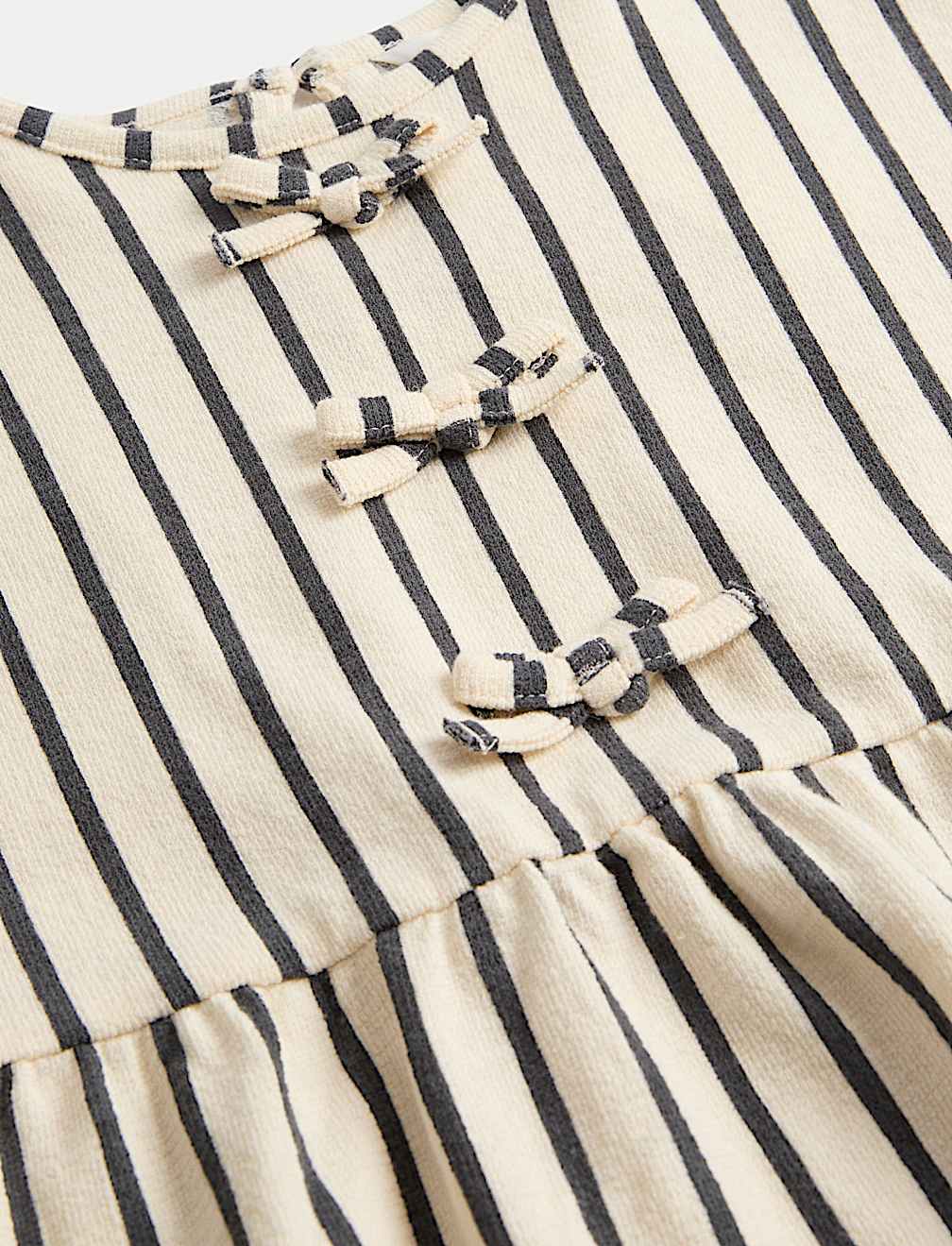 Pure Cotton Striped Bow Dress (2-8 Yrs)