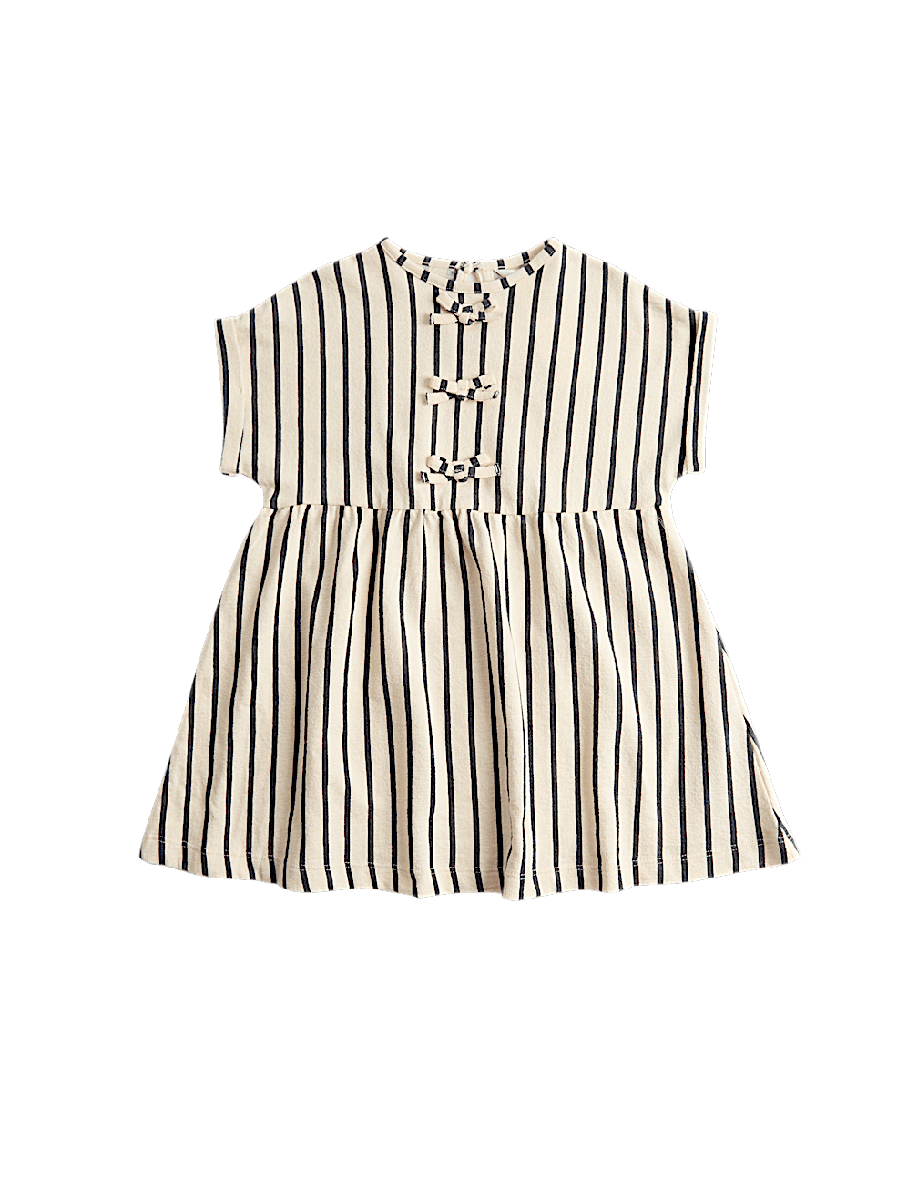 Pure Cotton Striped Bow Dress (2-8 Yrs)