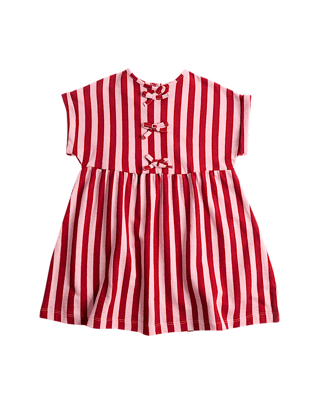 Pure Cotton Striped Bow Detail Dress (2-8 Yrs)
