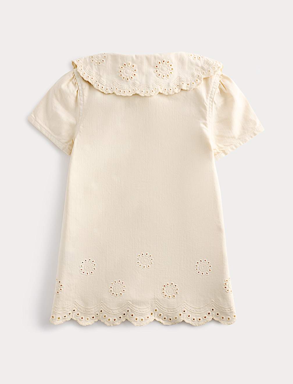 Cotton Rich Broderie Collar Dress (2-10 Yrs)