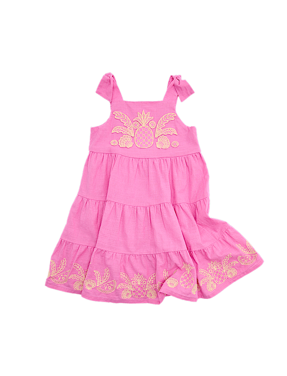Pure Cotton Embroidered Dress (2-10 Yrs)