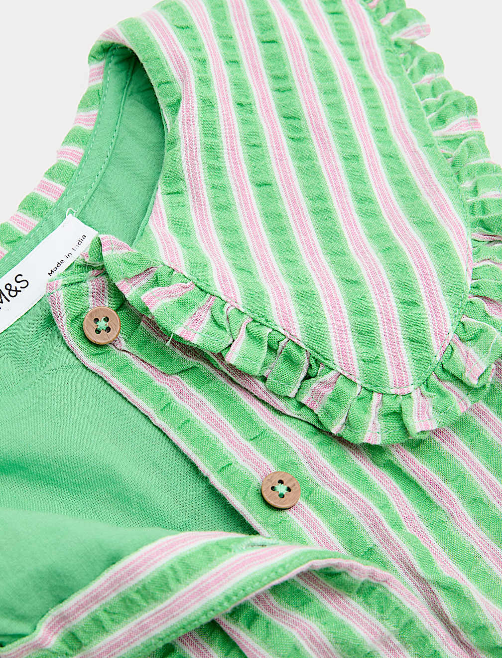 Pure Cotton Striped Collared Dress (2-8 Yrs)