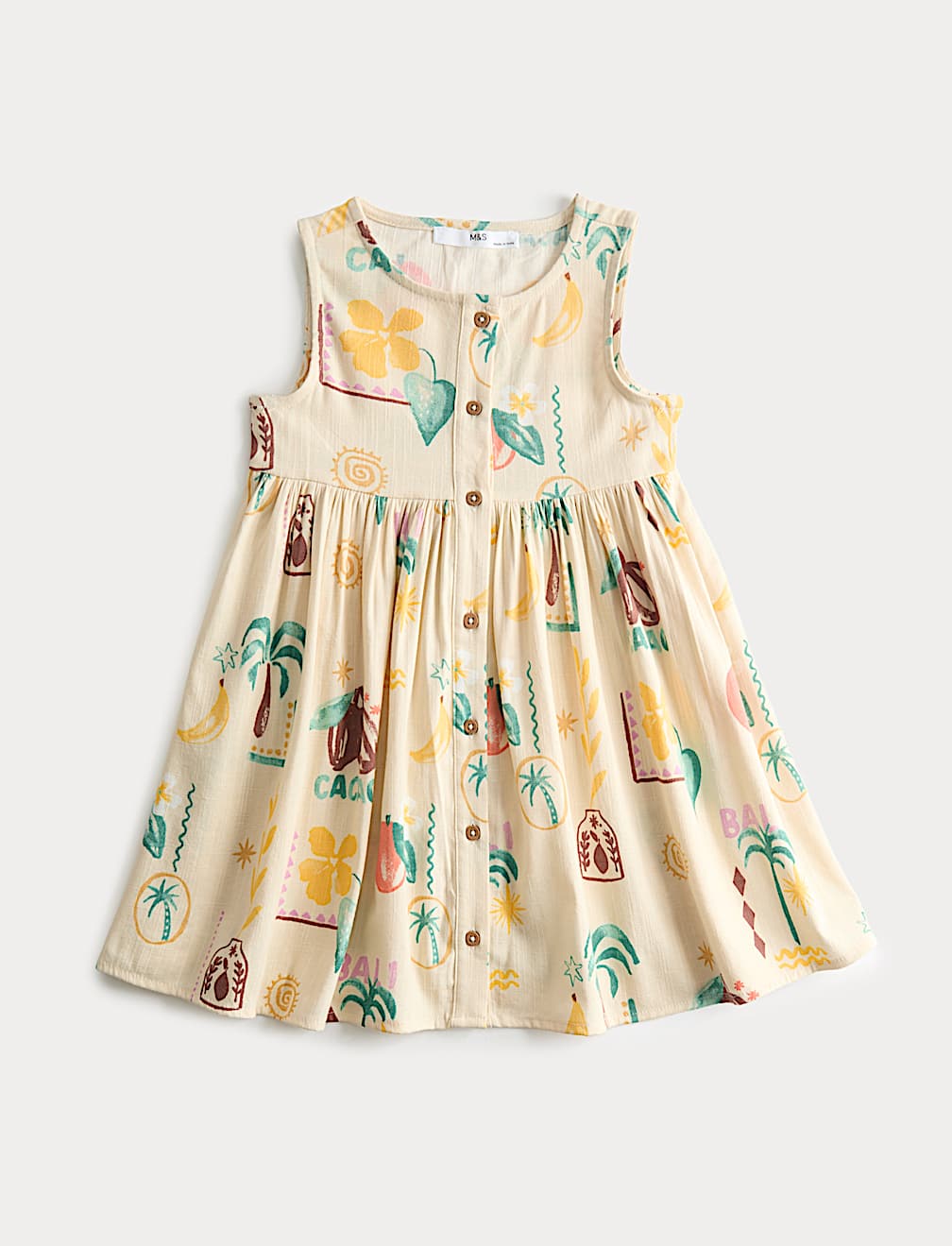 Cotton Rich Island Print Woven Dress (2-10 Yrs)