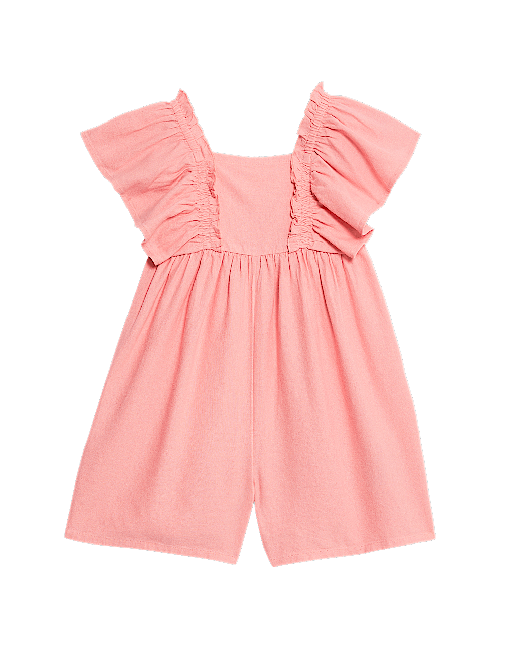 Linen Rich Frill Sleeve Playsuit (2-8 Yrs)