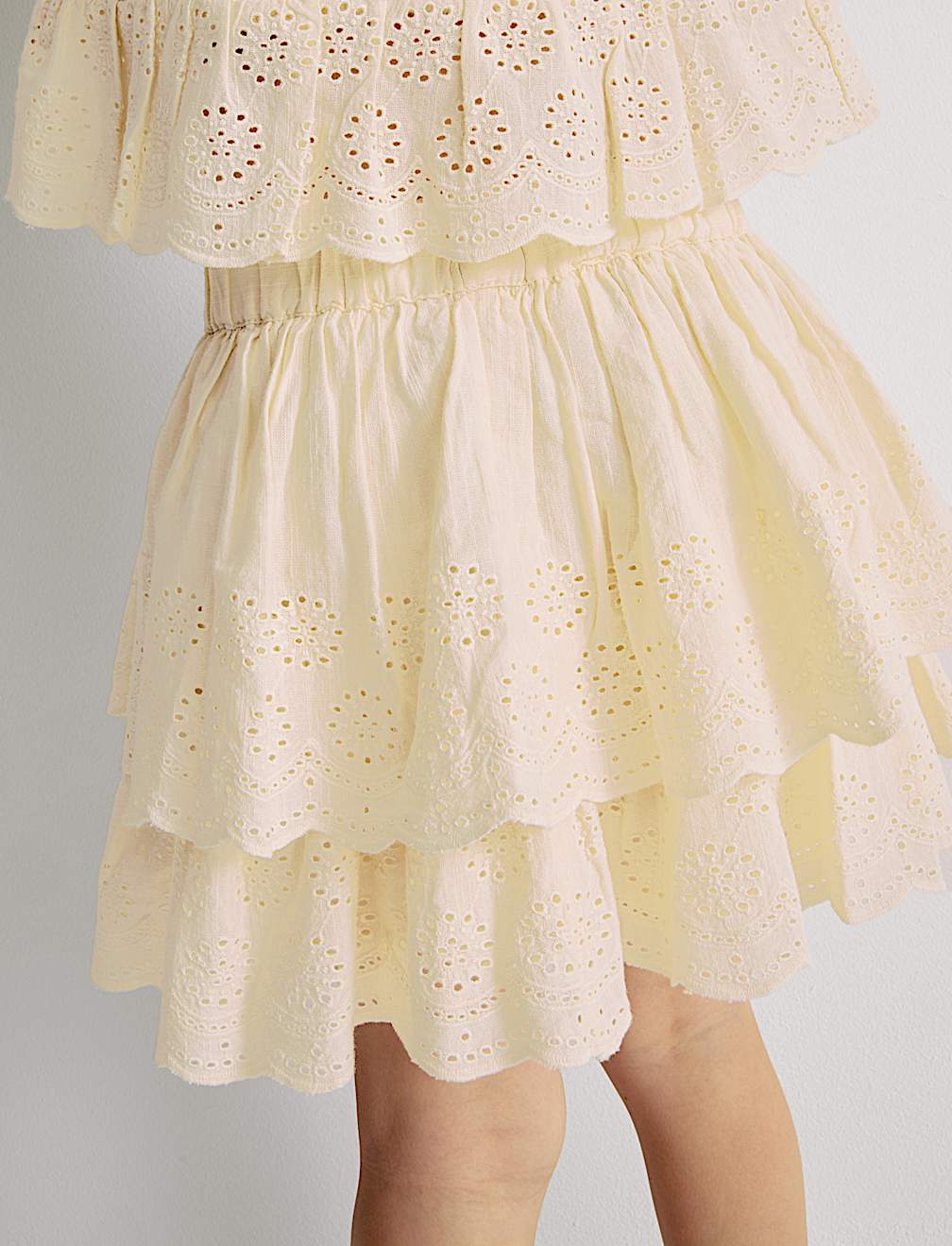 Pure Cotton Tiered Skirt