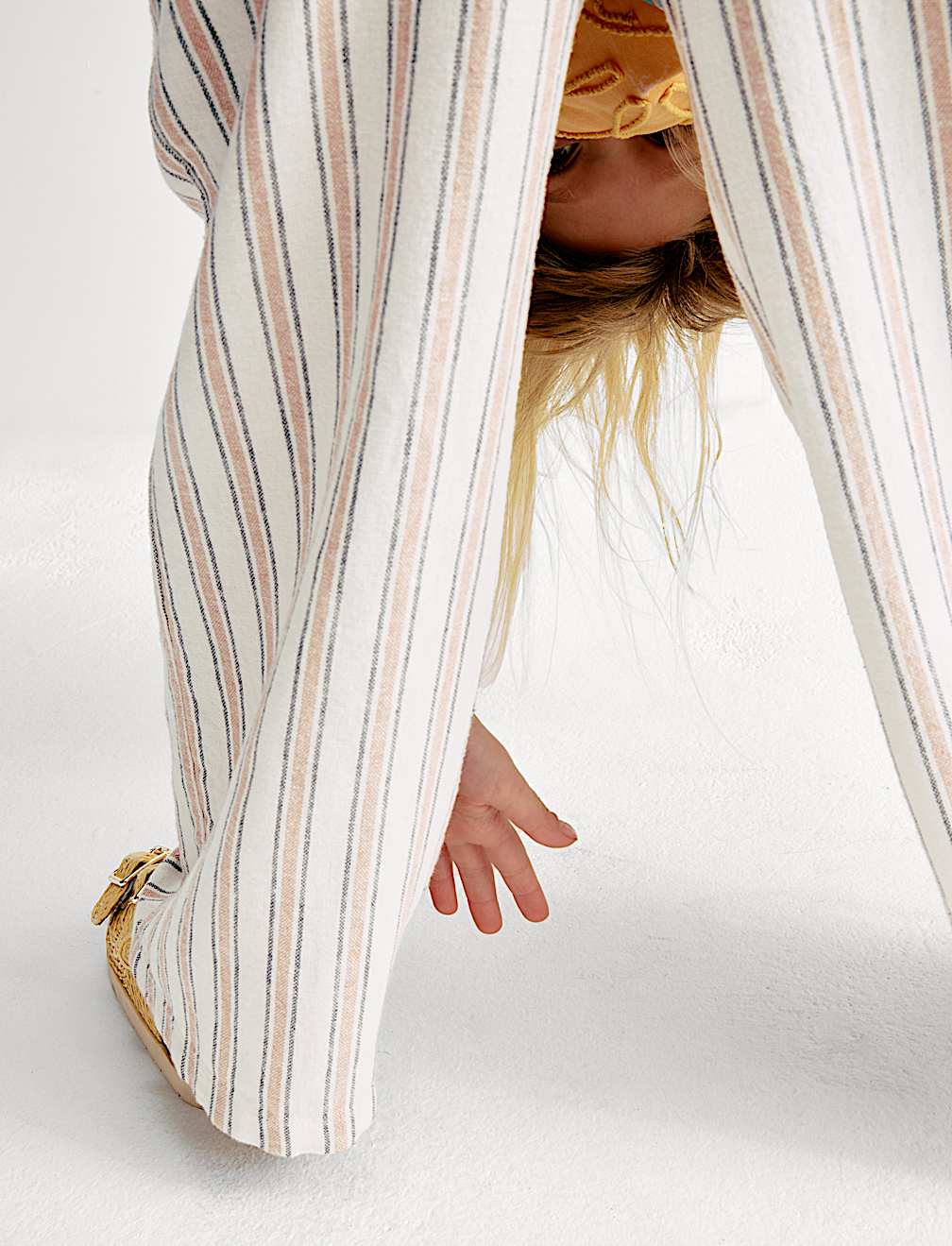 Linen Rich Striped Trousers (2-16 Yrs)