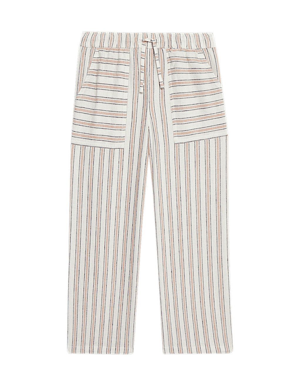 Linen Rich Striped Trousers (2-16 Yrs)