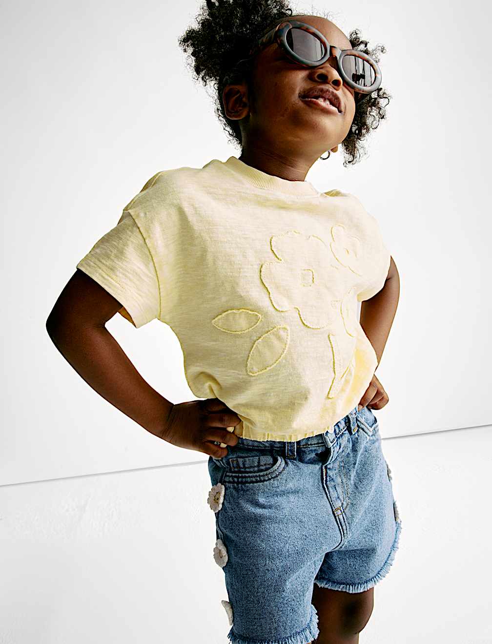 Mom Denim Shorts (2-8 Yrs)