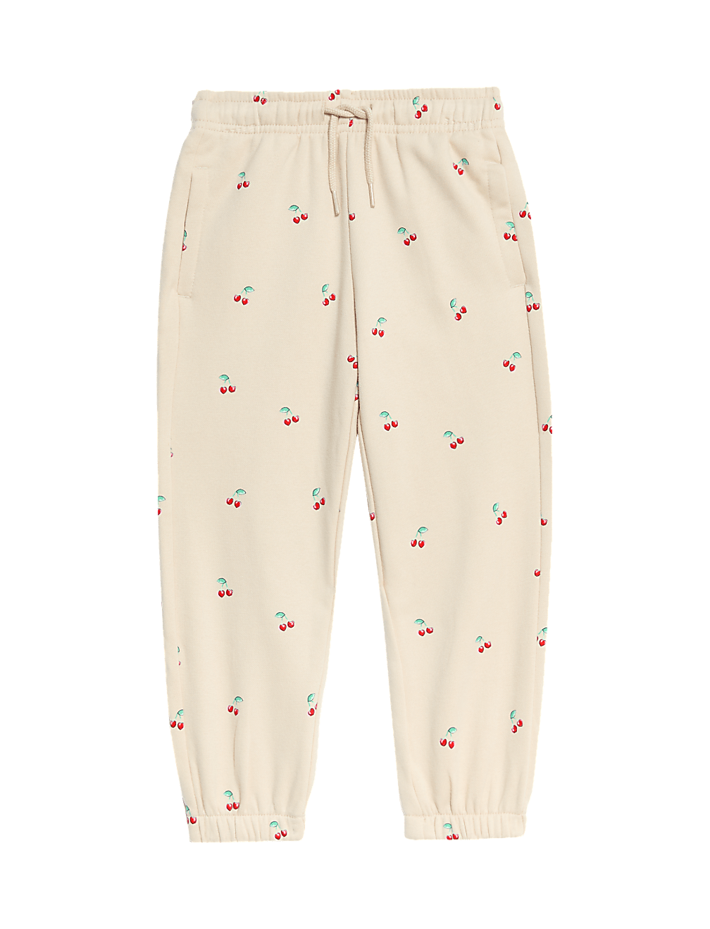 Cotton Rich Ditsy Cherry Print Joggers (2-8 Yrs)