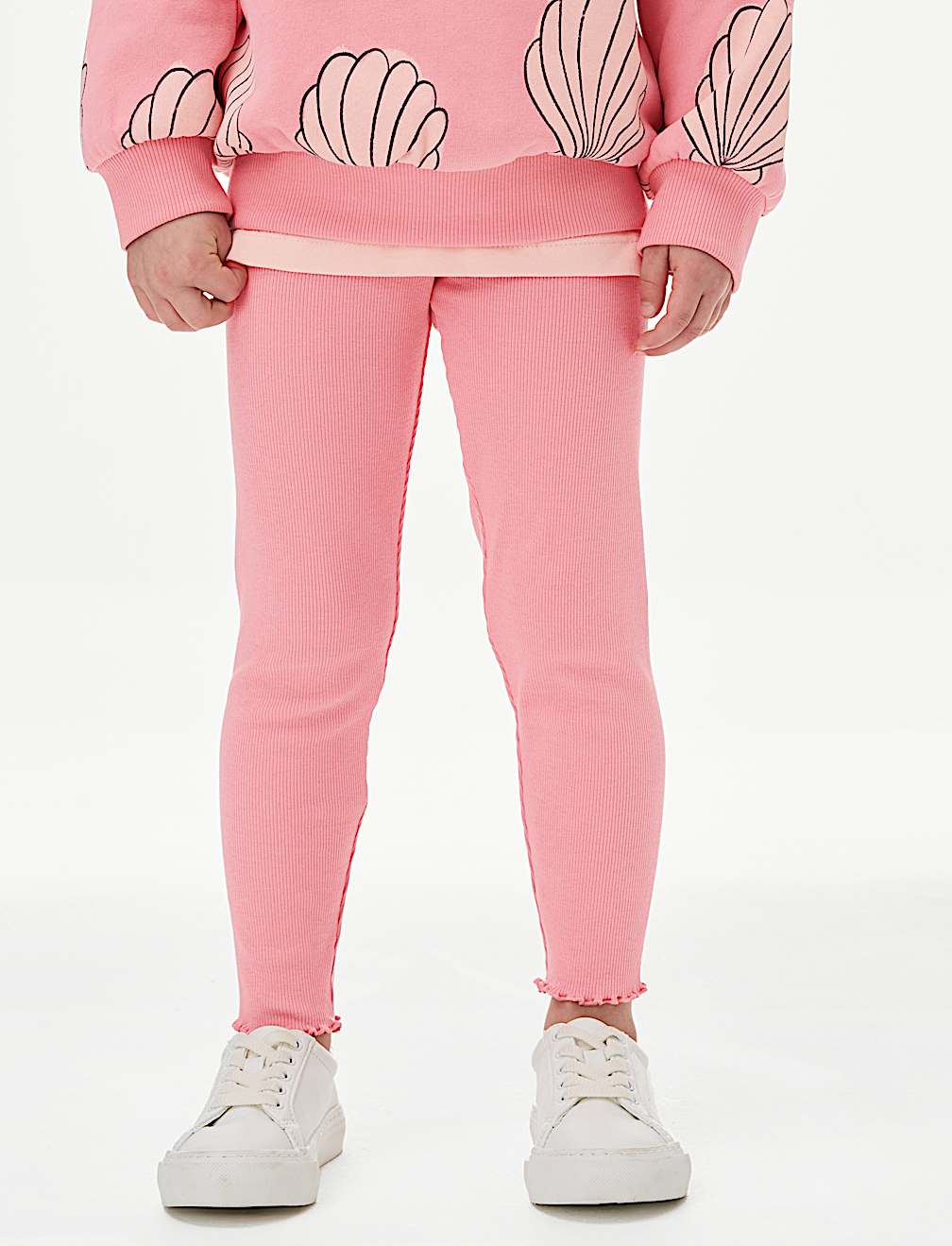 Cotton Rich Ribbed Leggings (2-8 Yrs)