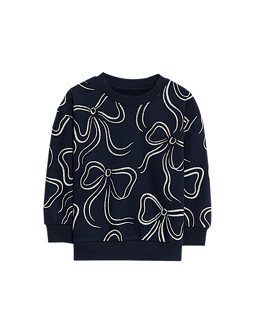 Cotton Rich Bow Print Sweatshirt (2-8 Yrs)