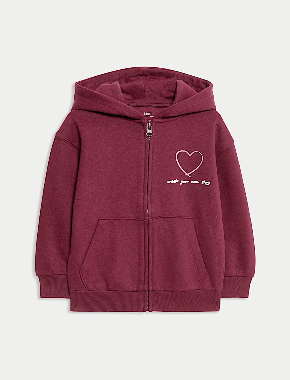 Heart Graphic ZipThrough Hoodie (2-8 Yrs)