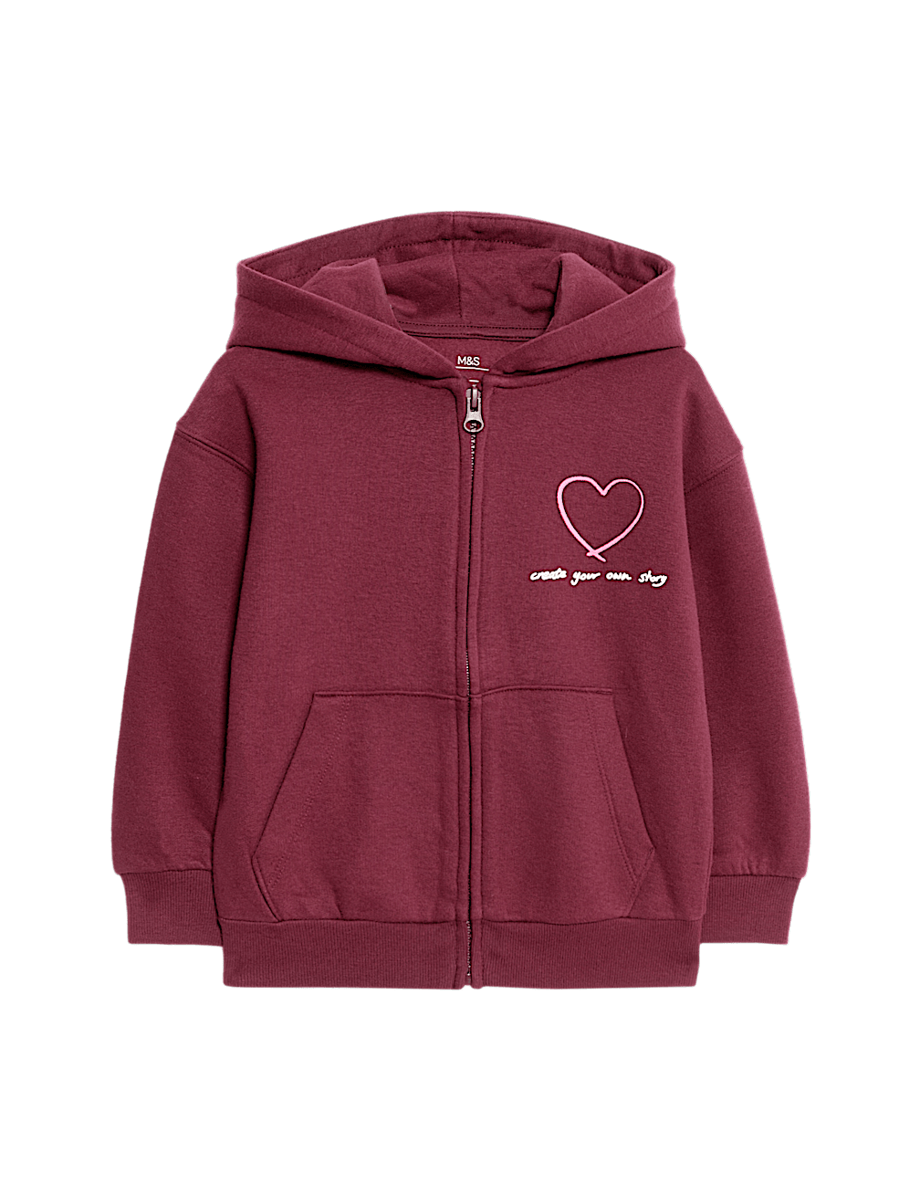 Heart Graphic ZipThrough Hoodie (2-8 Yrs)