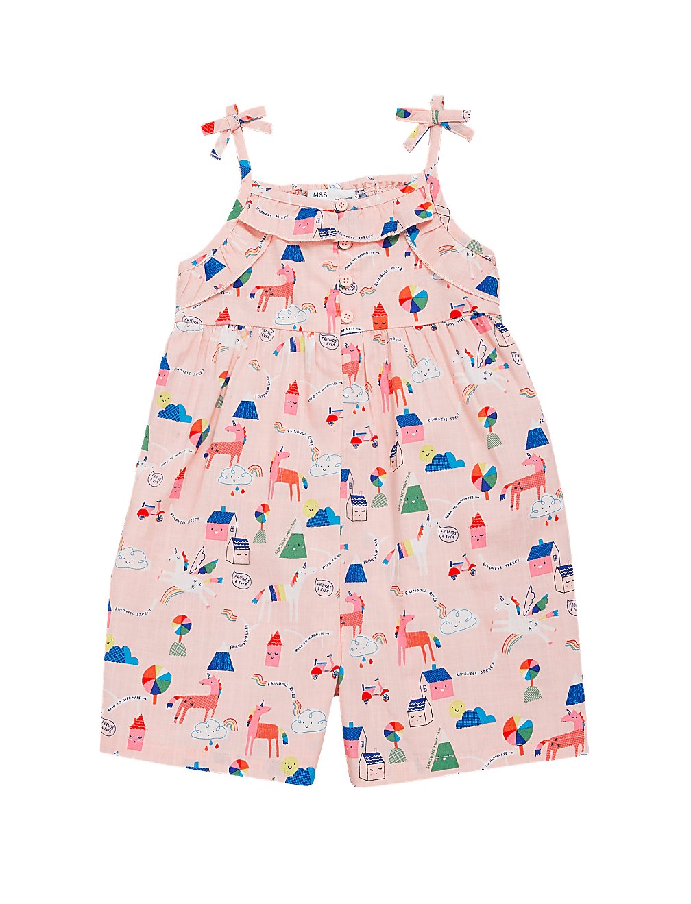 Pure Cotton Unicorn Print Playsuit