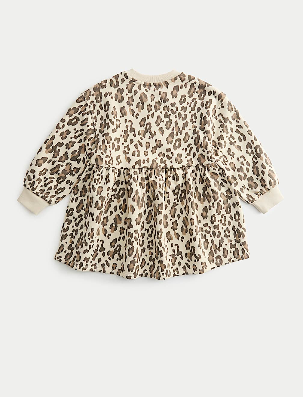 Cotton Rich Leopard Print Sweatshirt Dress (2-8 Yrs)