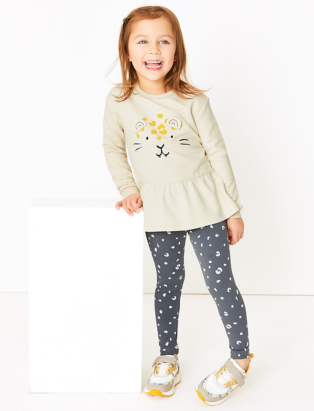 2 Piece Leopard Sweat Top & Leggings (2-7 Yrs)