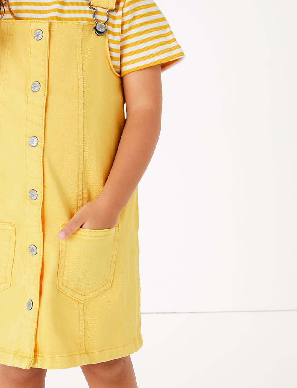 Cotton Pinny Dress & T-Shirt Outfit Set (2-7 Yrs)