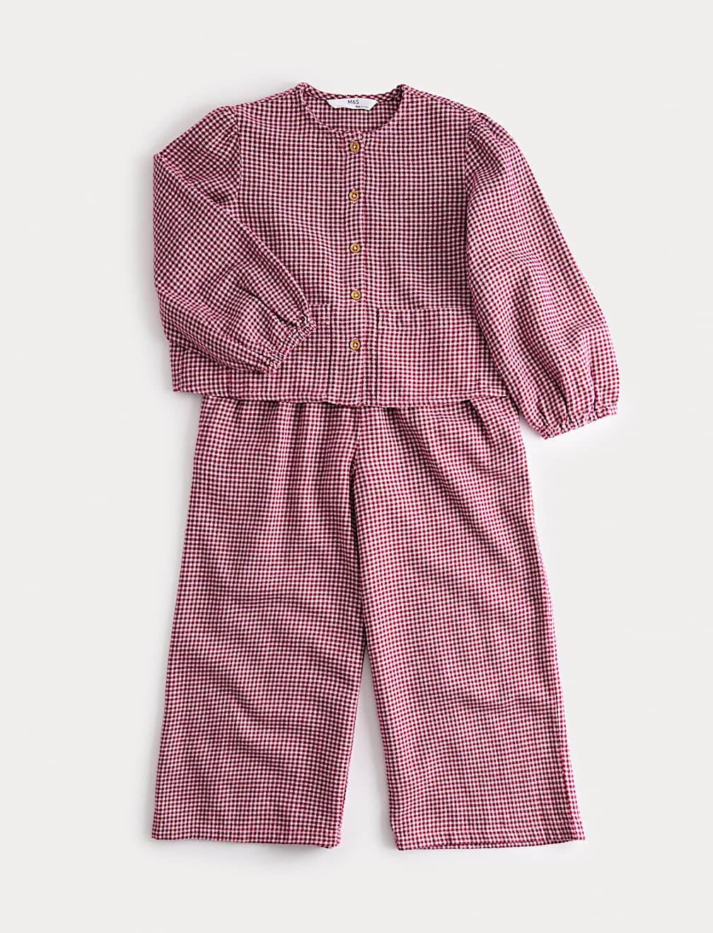 2pc Pure Cotton Checked Top & Bottom Outfit (2-8 Yrs)