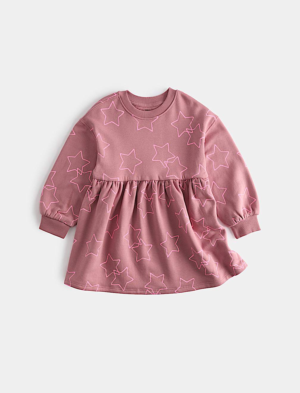 Cotton Rich Star Sweatshirt Dress (2-8 Yrs)