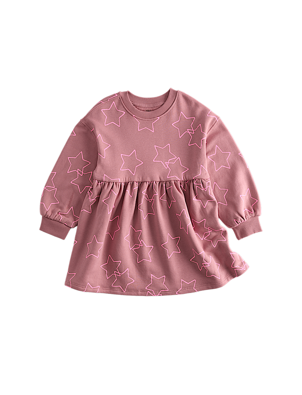 Cotton Rich Star Sweatshirt Dress (2-8 Yrs)