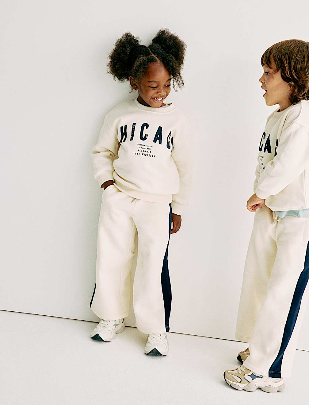 Side Stripe Wide Leg Joggers (2-8 Yrs)