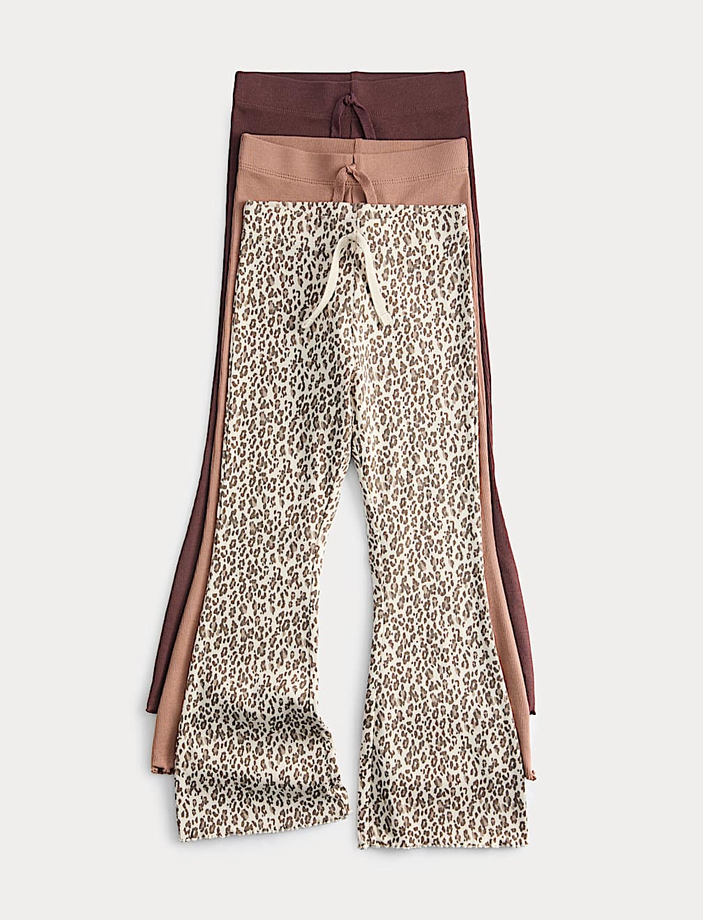 3pk Leopard Print Kickflare Leggings (2-8 Yrs)