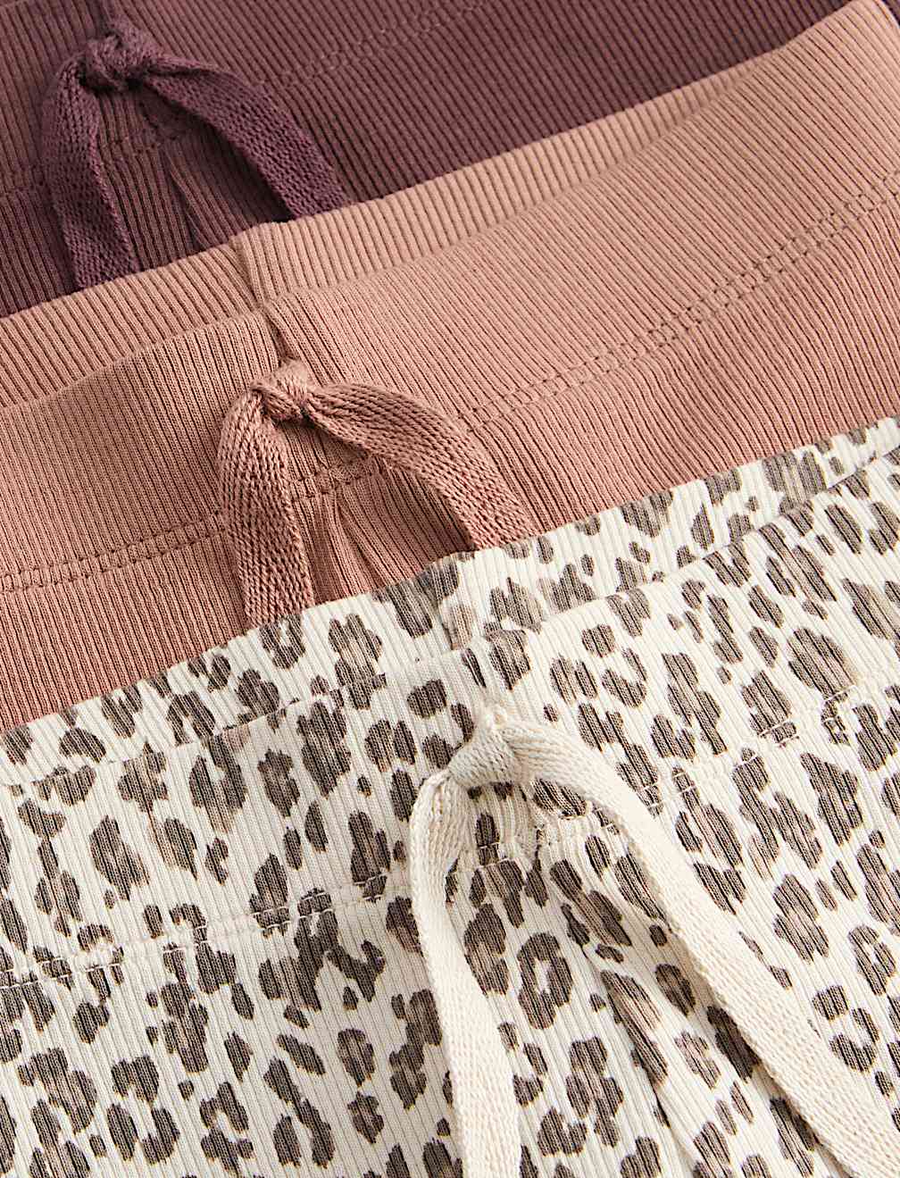 3pk Leopard Print Kickflare Leggings (2-8 Yrs)