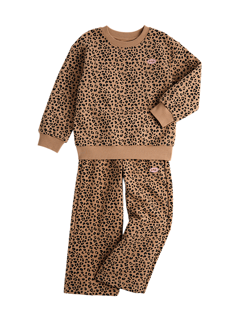2 Piece Cotton Rich Leopard Print Jogger Set (2-8 Yrs)