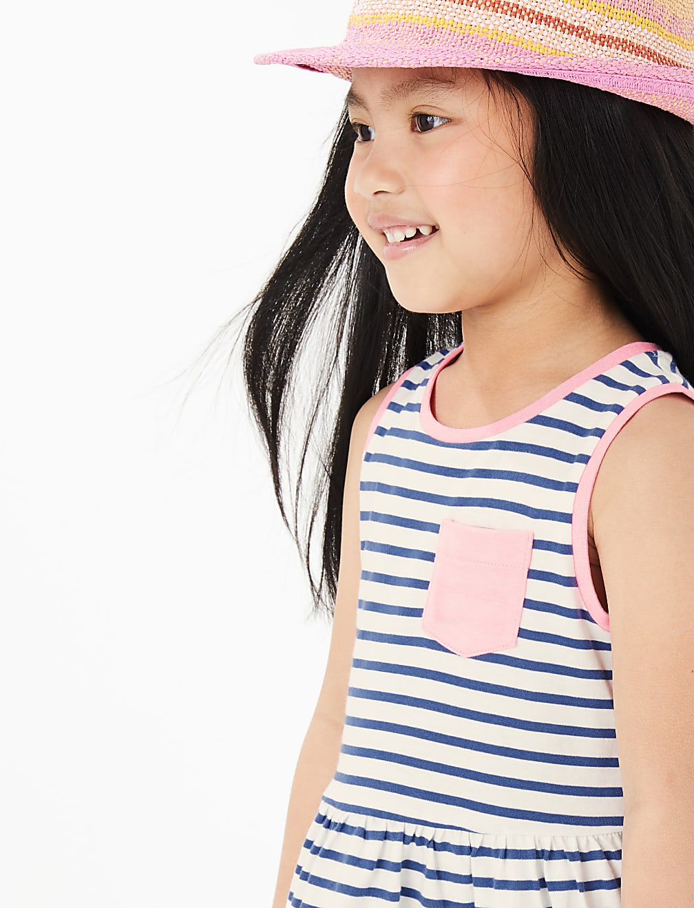 Cotton Striped Dress (2-7 Yrs)
