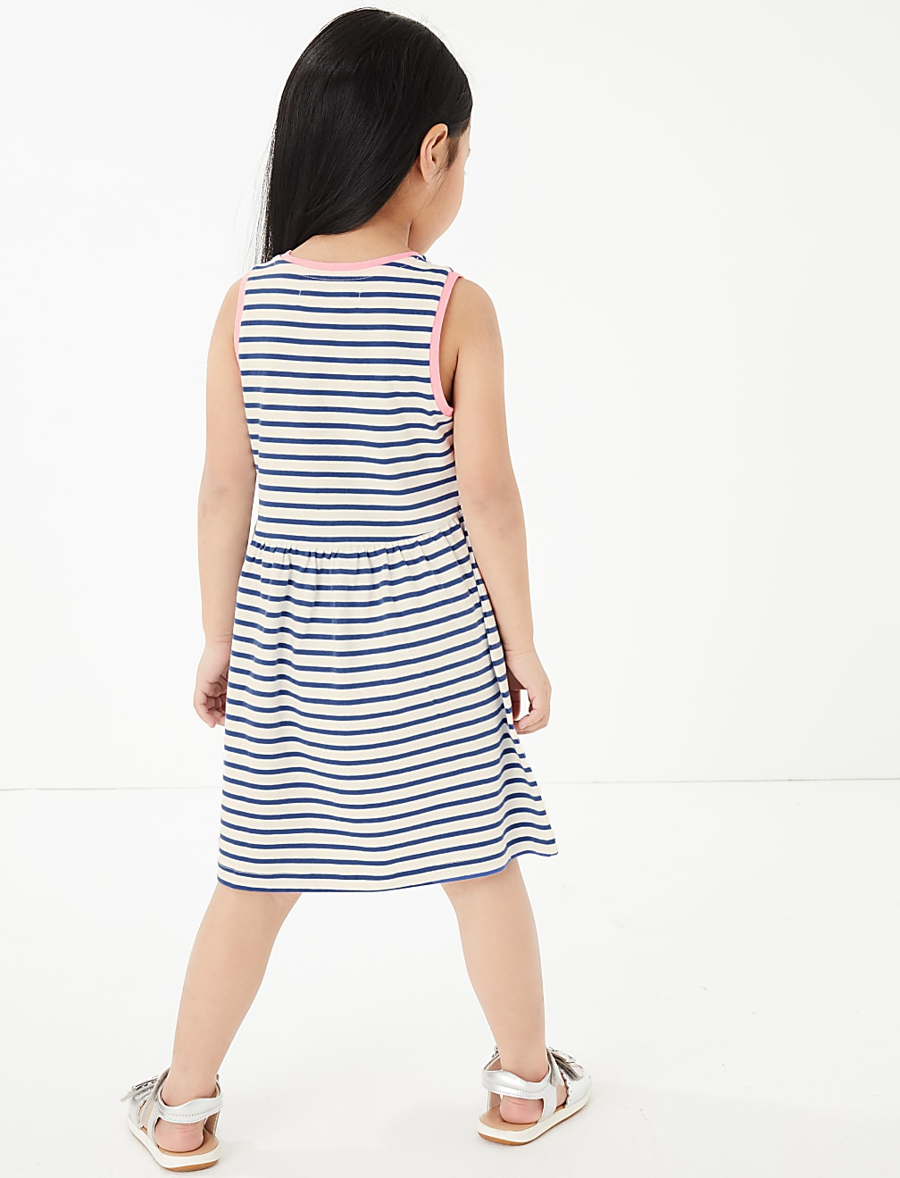 Cotton Striped Dress (2-7 Yrs)