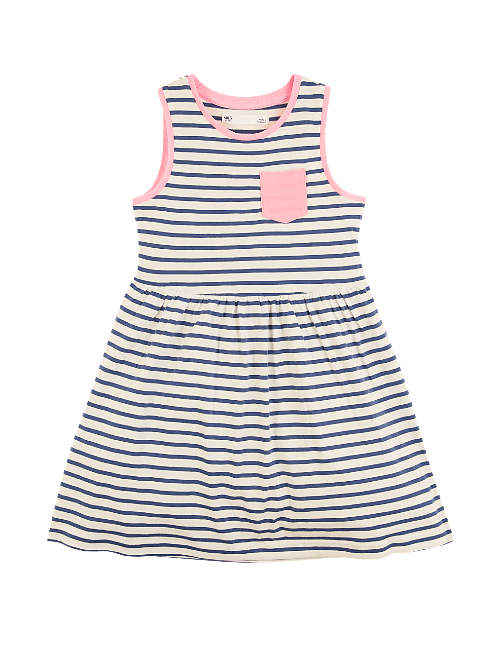Cotton Striped Dress (2-7 Yrs)