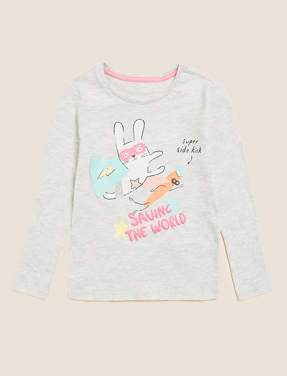 Cotton Mix Printed Round Neck Top