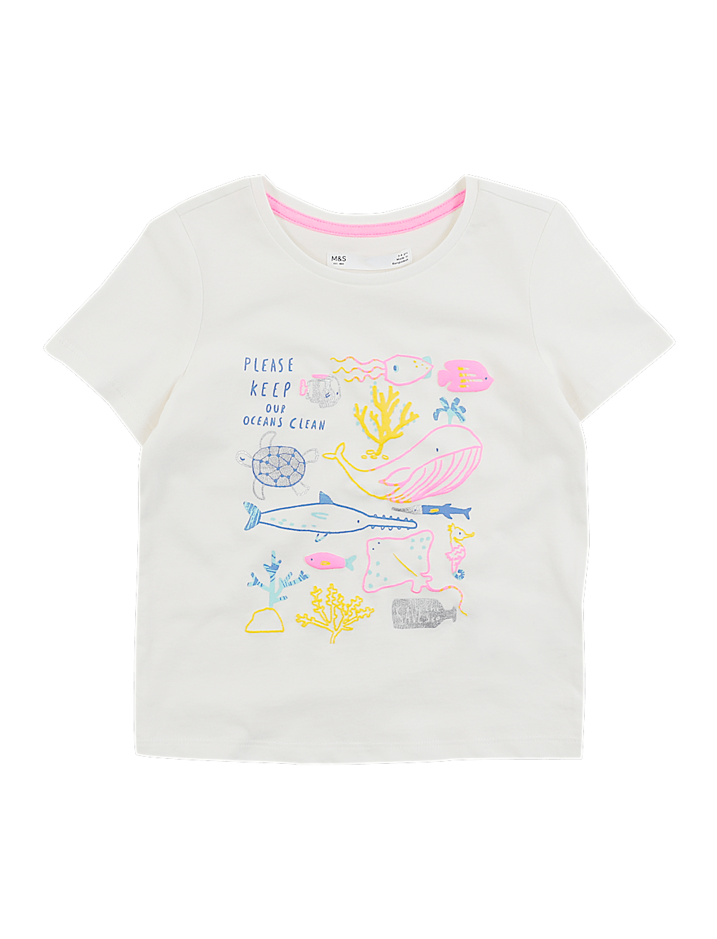 Cotton Sealife Creatures T-Shirt (2-7 Yrs)