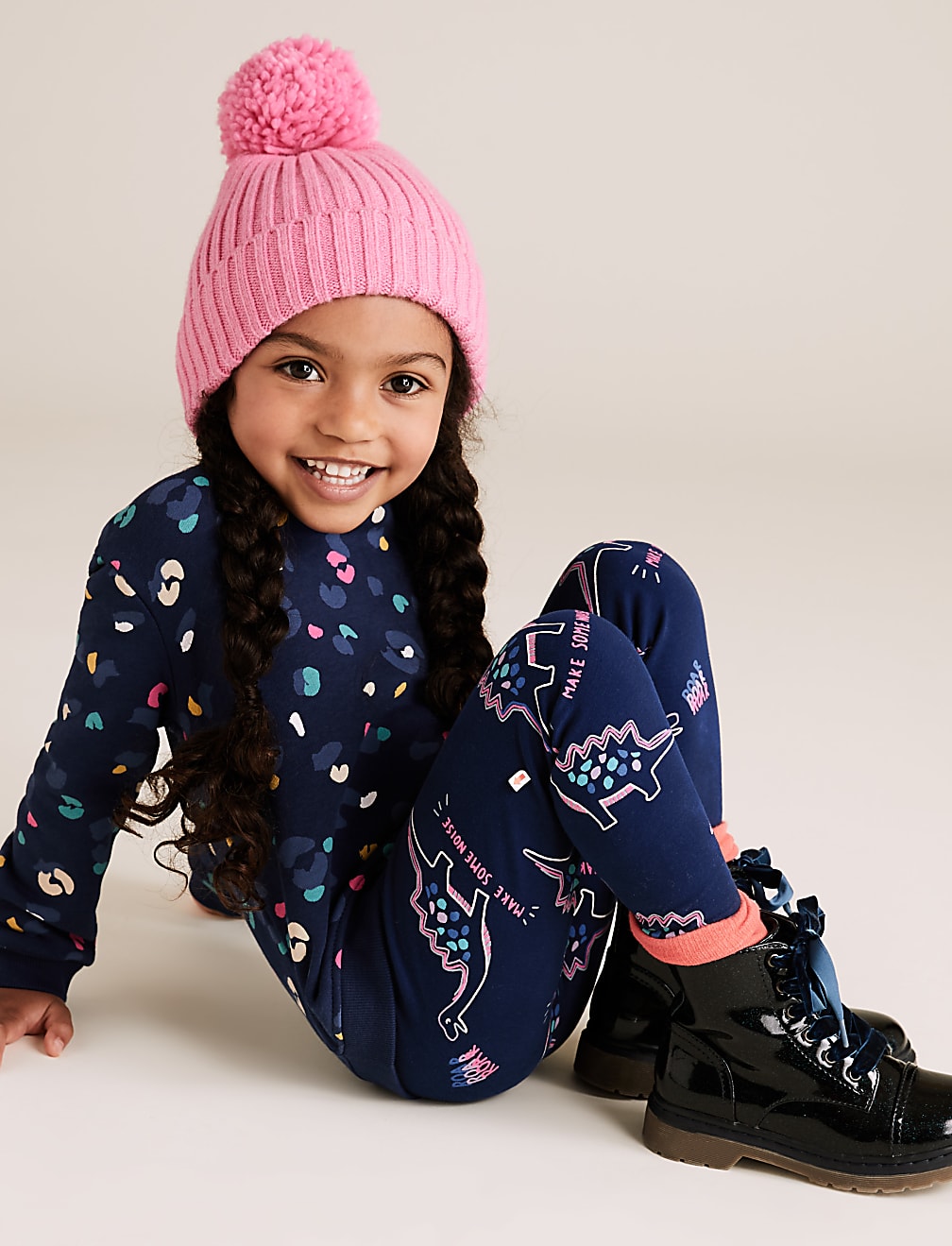 Cotton Rich Dinosaur Print Leggings (2-7 Yrs)