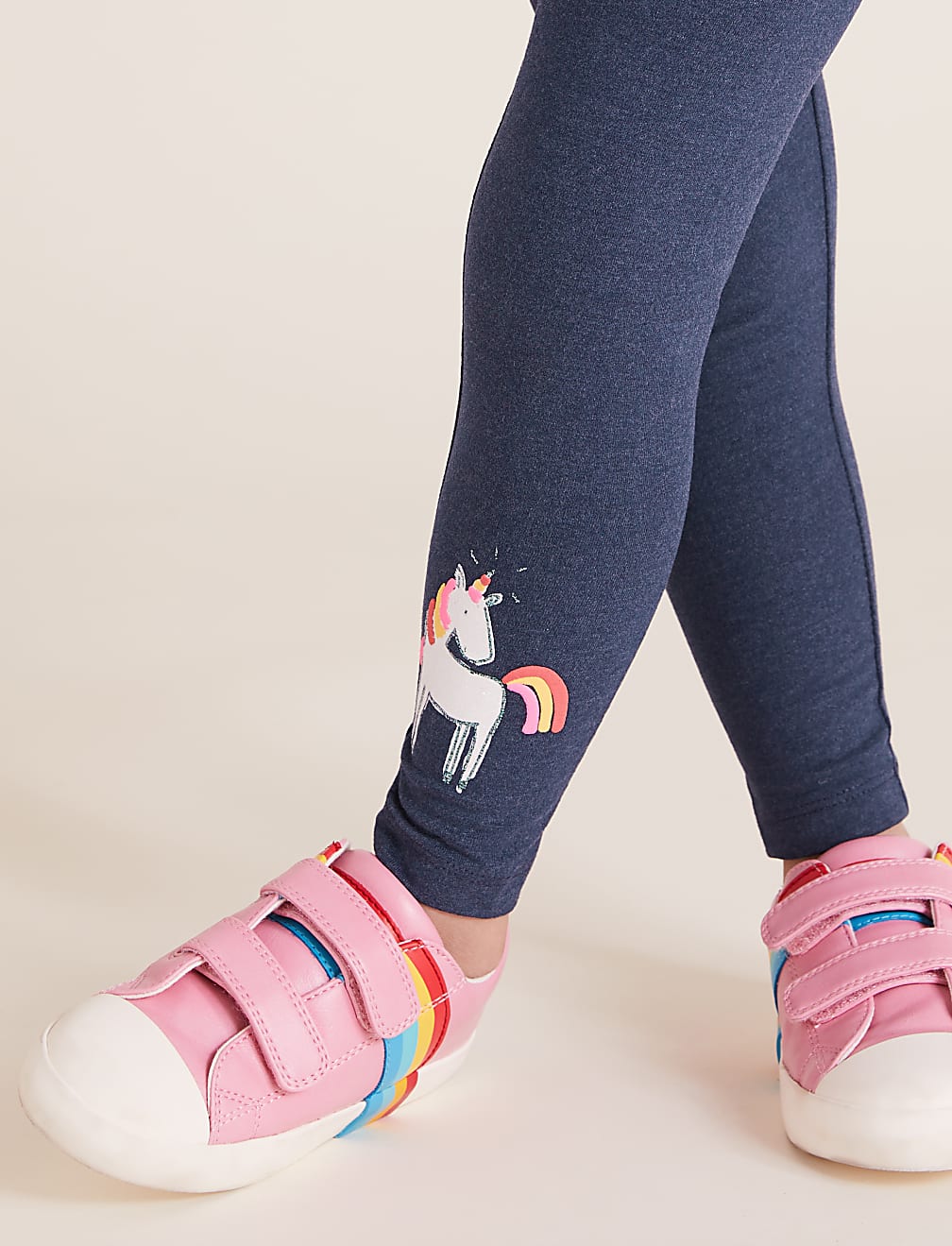 Cotton Unicorn Print Leggings (2-7 Yrs)