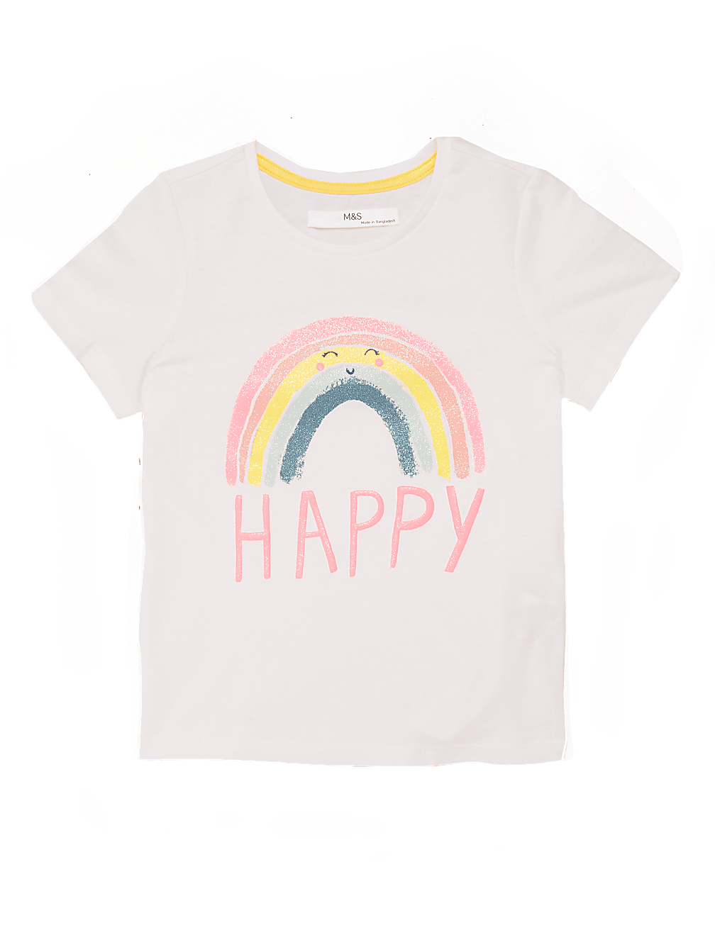 Pure Cotton Happy T-Shirt (2-7 Yrs)