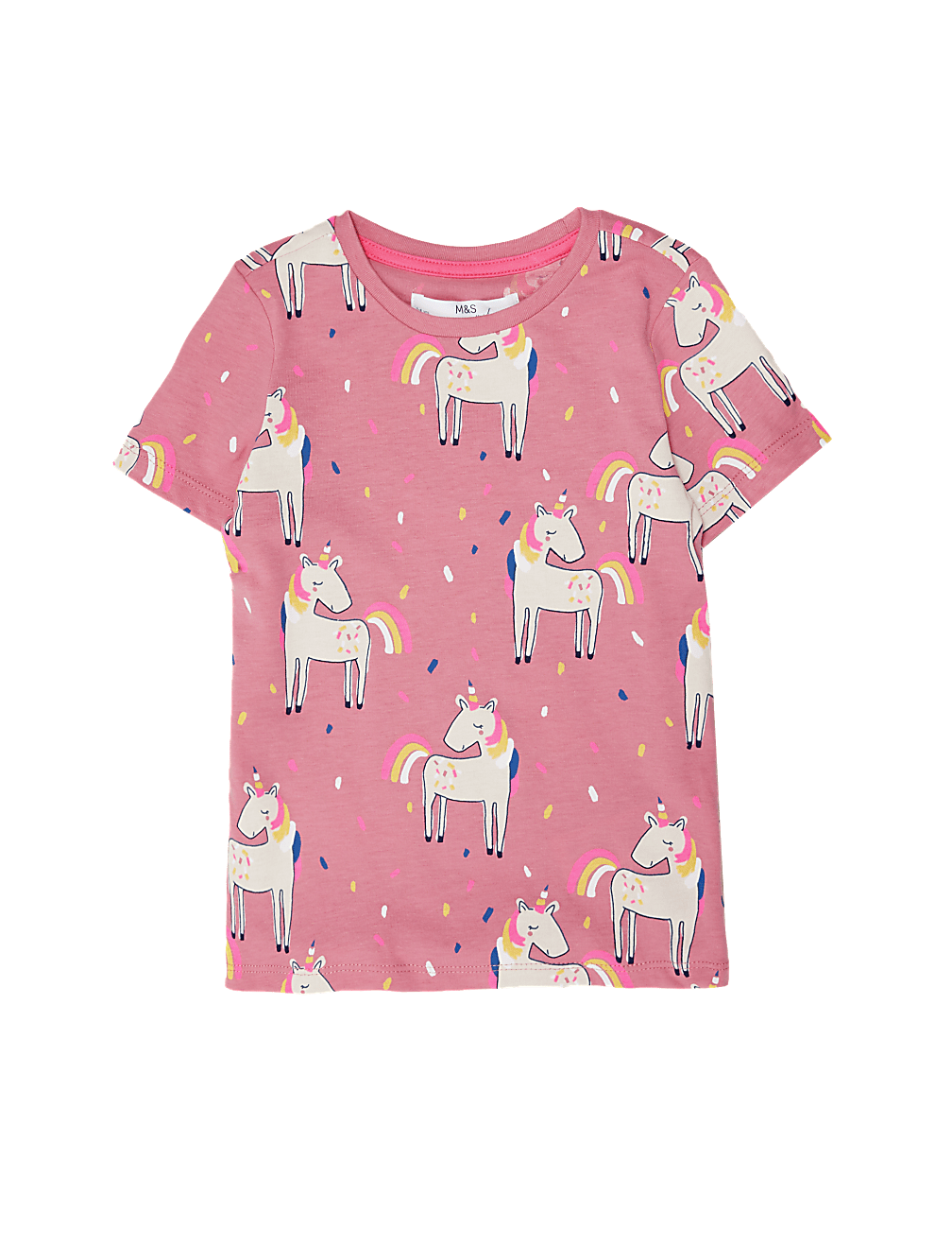 Pure Cotton Unicorn Print T-Shirt (2-7 Yrs)