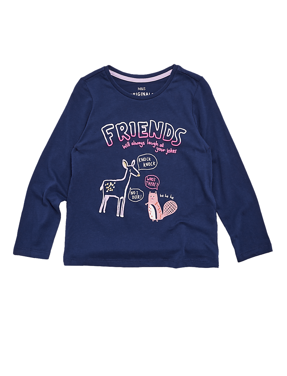 Pure Cotton Friends Slogan Top (2-7 Yrs)