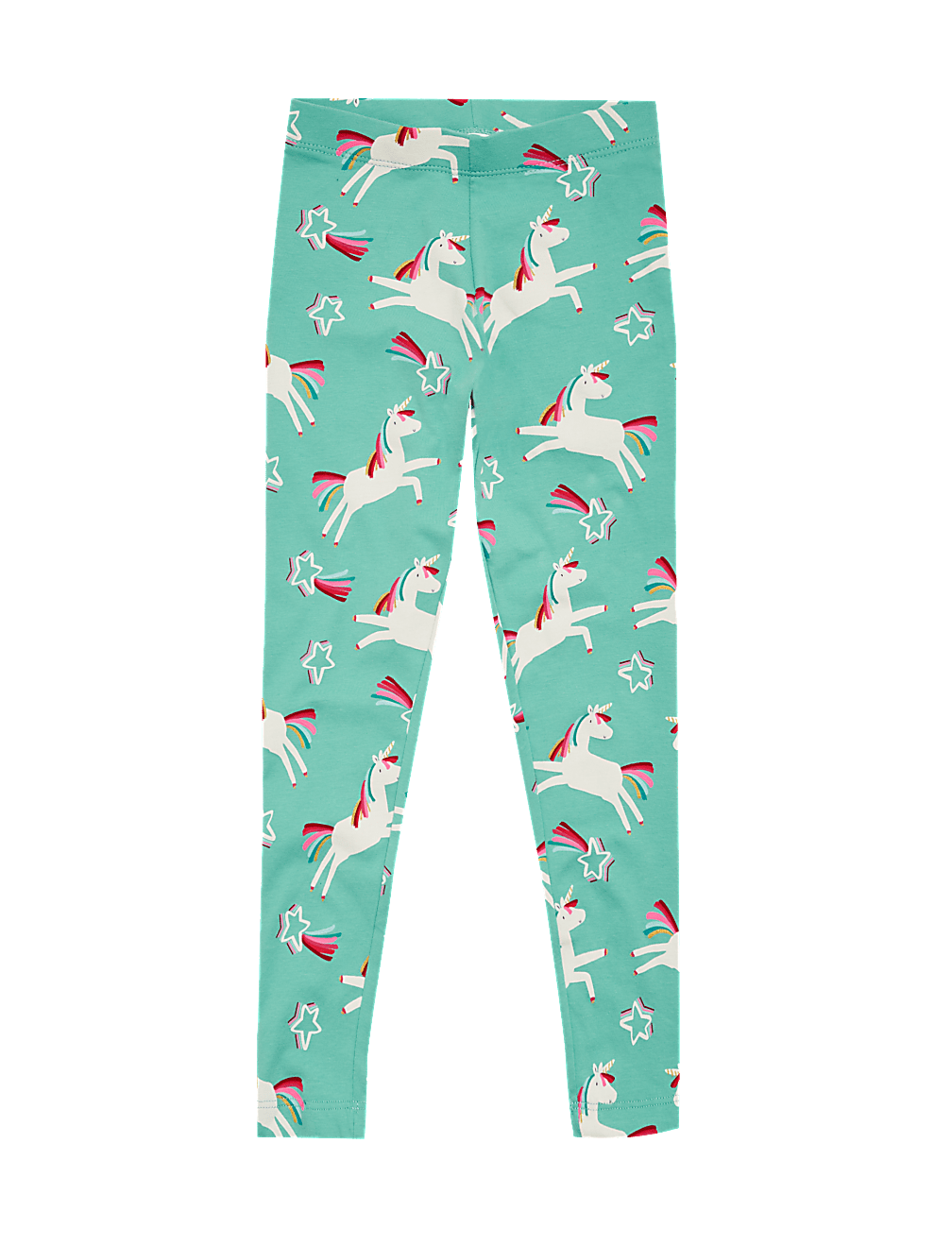 Cotton Unicorn Star Print Leggings (2-7 Yrs)