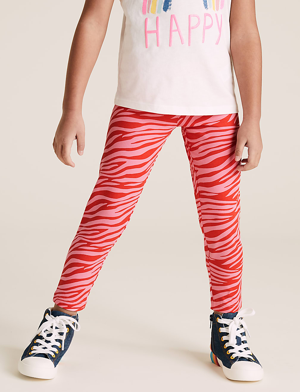Cotton Zebra Print Leggings (2-7 Yrs)
