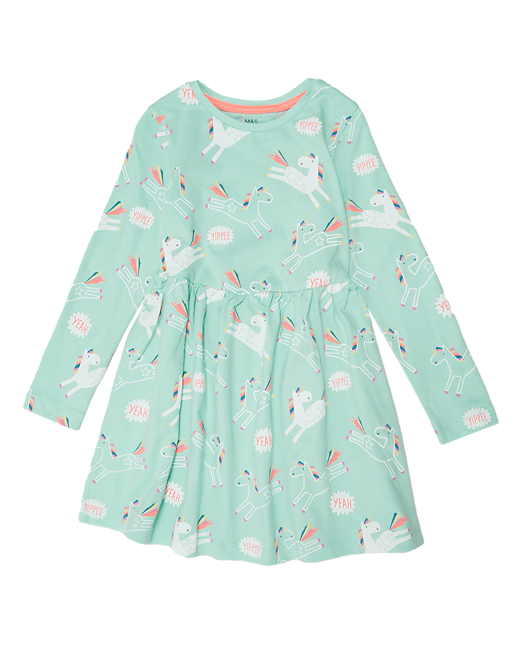Pure Cotton Unicorn Print Dress (2-7 Yrs)