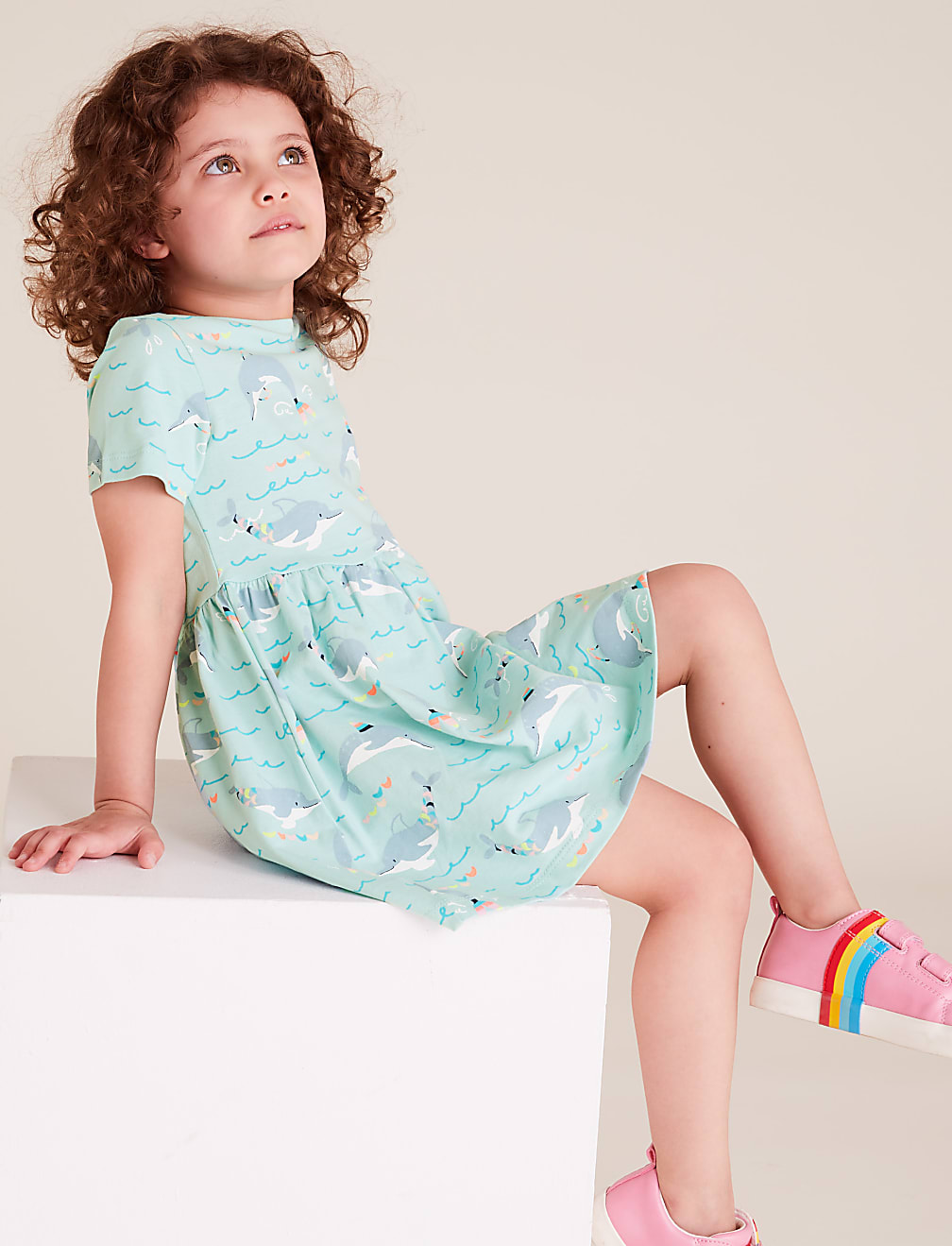 Organic Cotton Dolphin Print Dress
