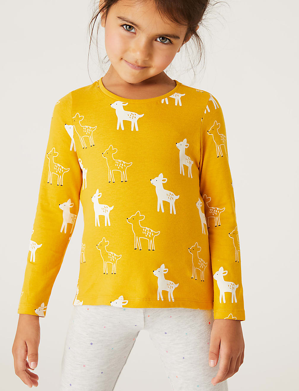 Pure Cotton Deer Print Top (2-7 Yrs)