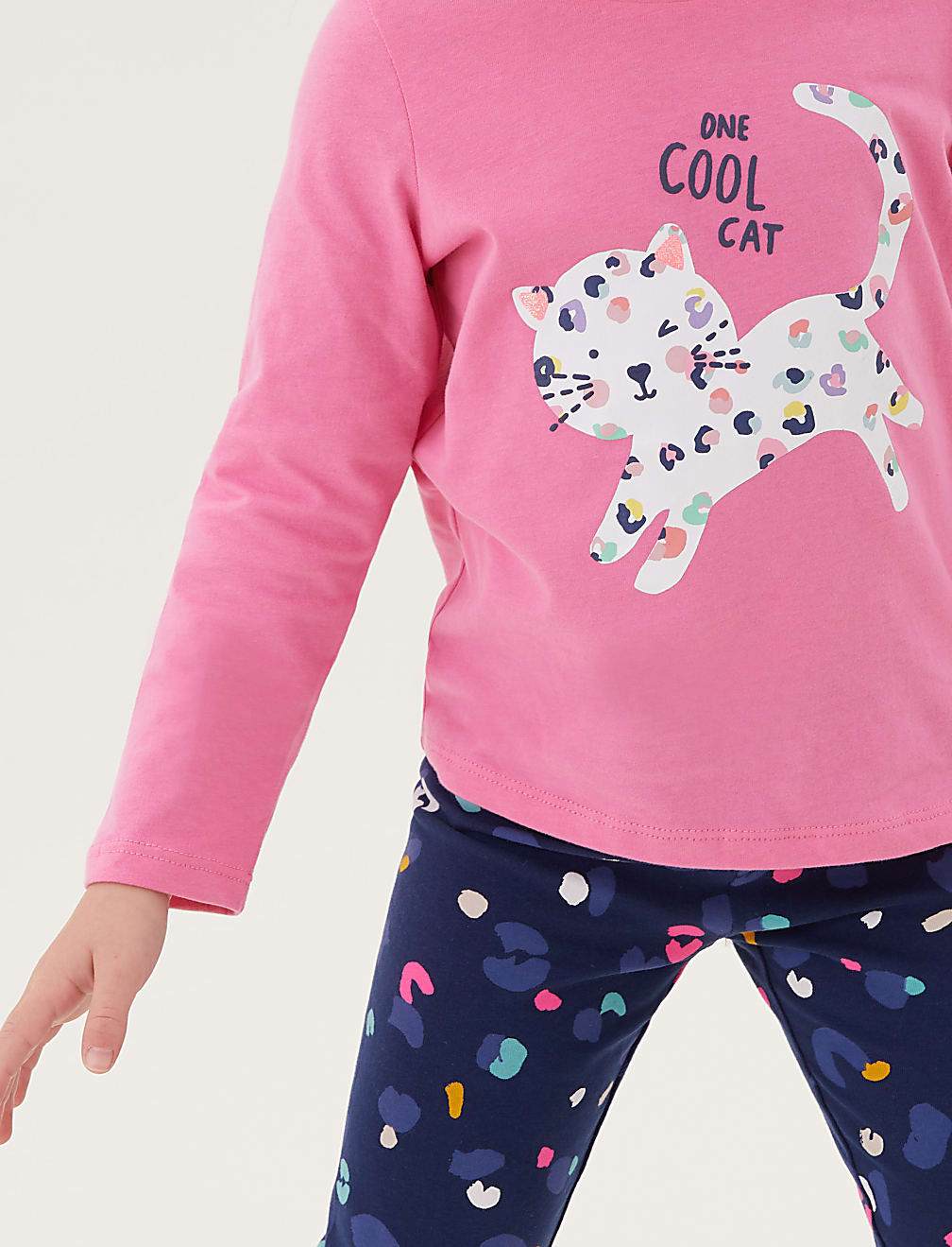 Pure Cotton Leopard Print Cat Top (2-7 Yrs)