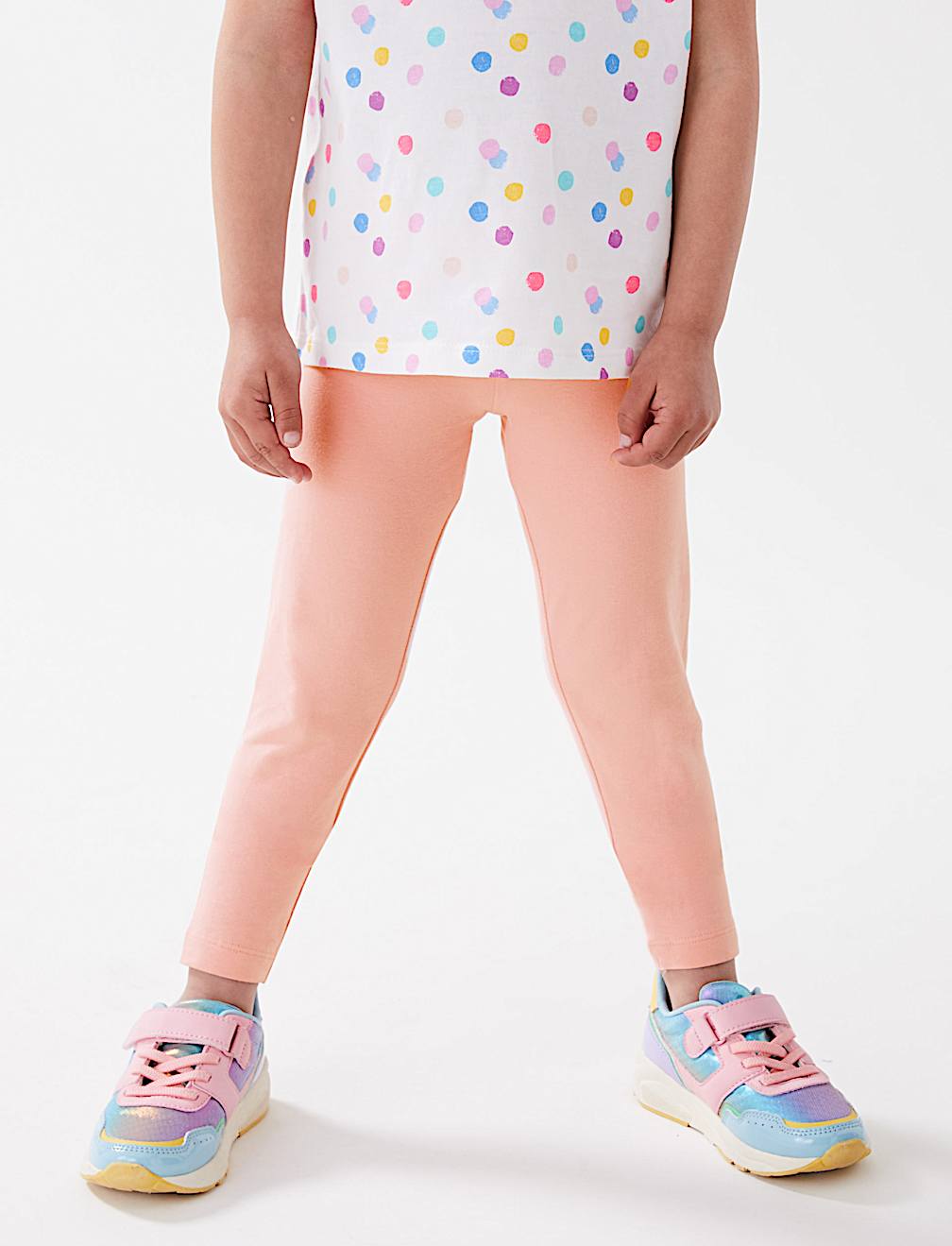 Cotton Rich Plain Leggings (2-7 Yrs)
