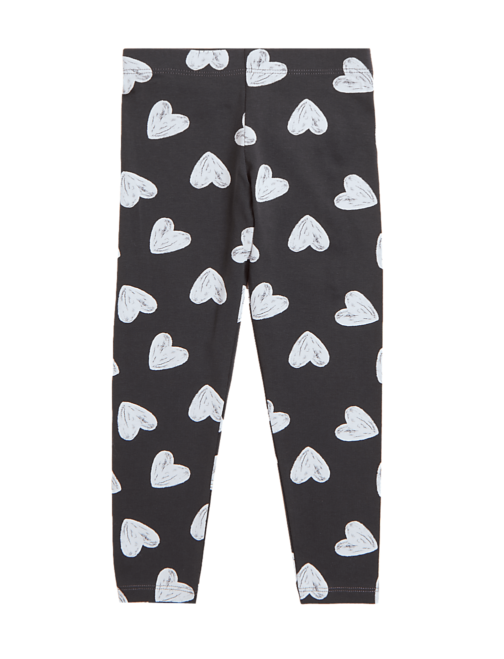 Cotton Rich Heart Print Leggings (2-7 Yrs)