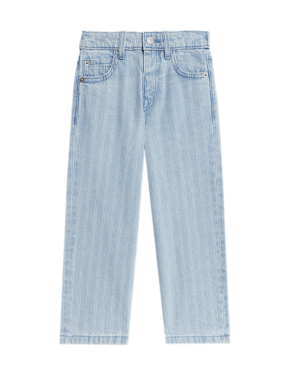 Wide Leg Denim Striped Jeans (2-16 Yrs)
